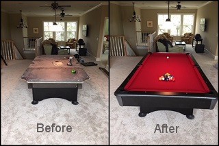 2023 Refelt Pool Table Costs  Recovering & Felt Replacement